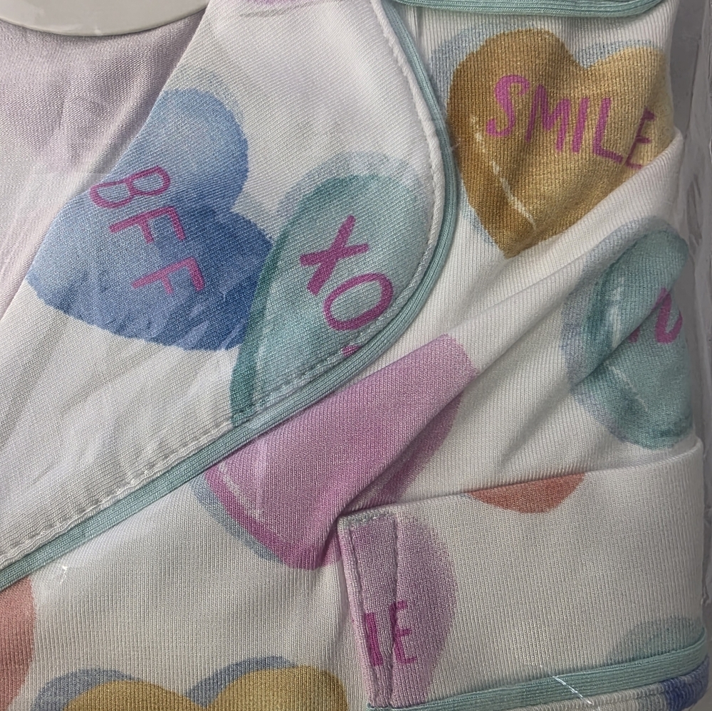 Little Sleepies Candy Cuties Heart Long Sleeve Pajama Set XL NWT Lunaluxe Bamboo - Picture 7 of 8